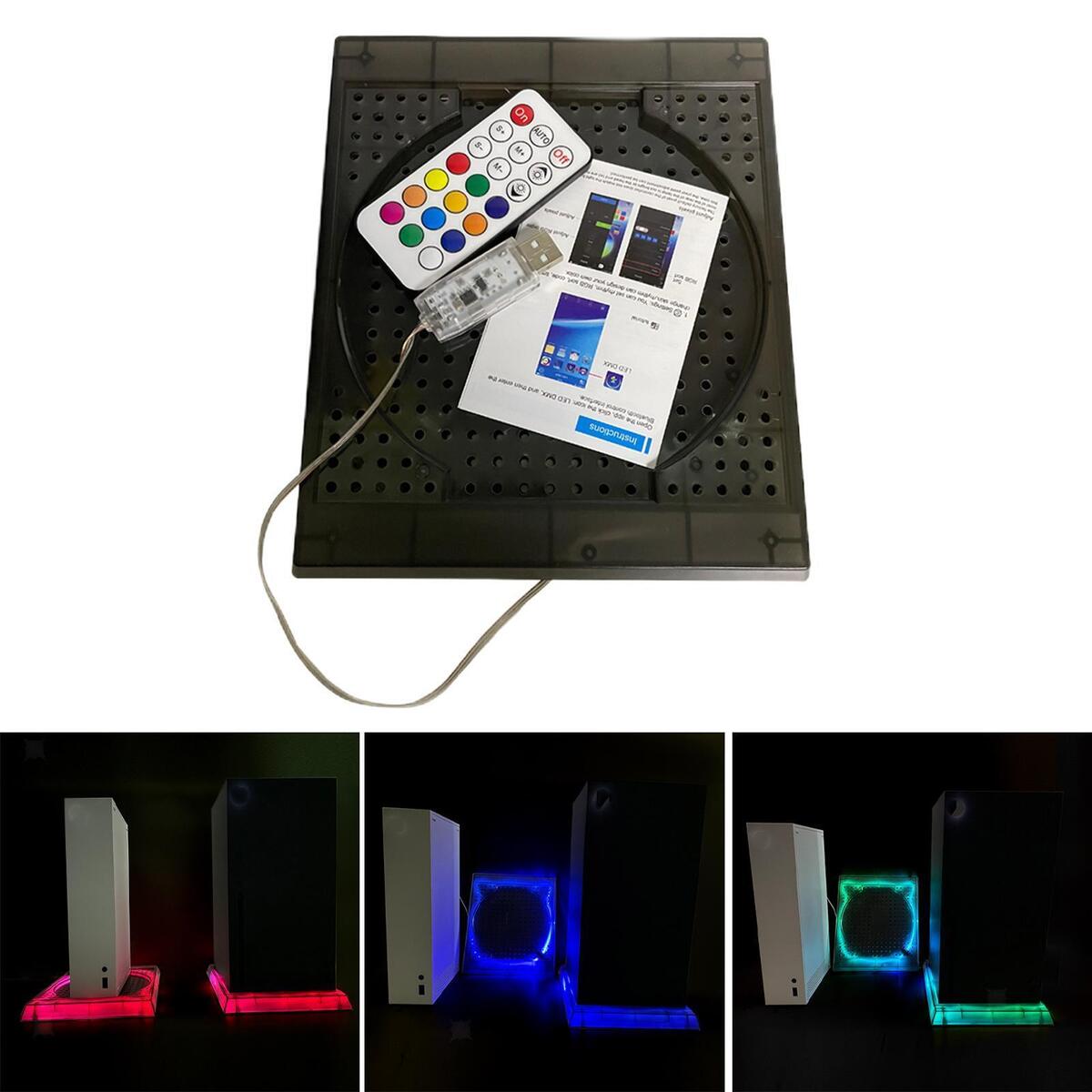 RGB Light Vertical Stand Xbox XS Console 12 Colors 300 Effects DIY Decoration,