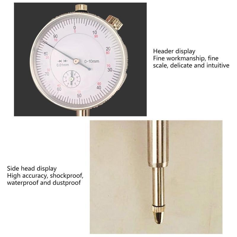 Dial Indicator Precision Tool 0.01mm Accuracy Indicator Dial Test Gauge 0-10mm