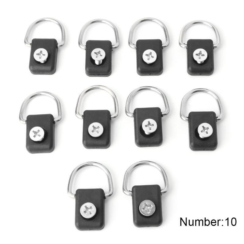 10Pcs Canoe Kayak D Ring Out Fitting Fishing Rigging Bungee Screws Kit Accessory