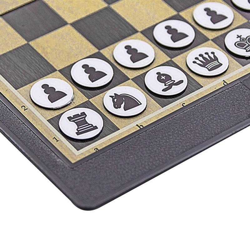 Magnetic International Chess Plastic Foldable Chess Board Checker Puzzle Game