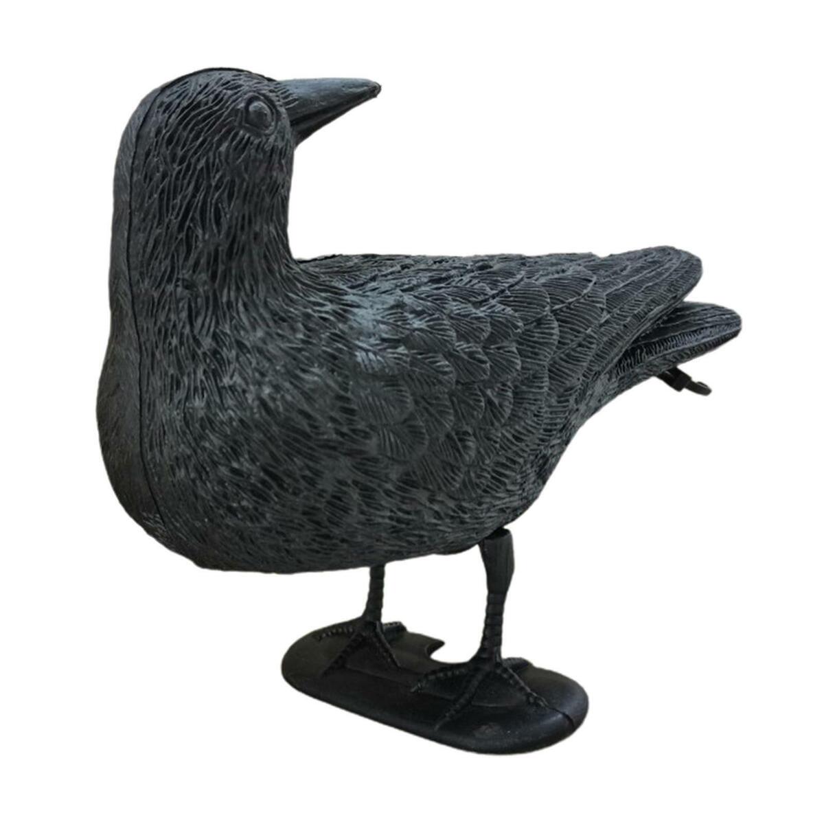 Lifesize Feathered Crow Decoy   Deterrent  Bird Raven Hunting Decoy