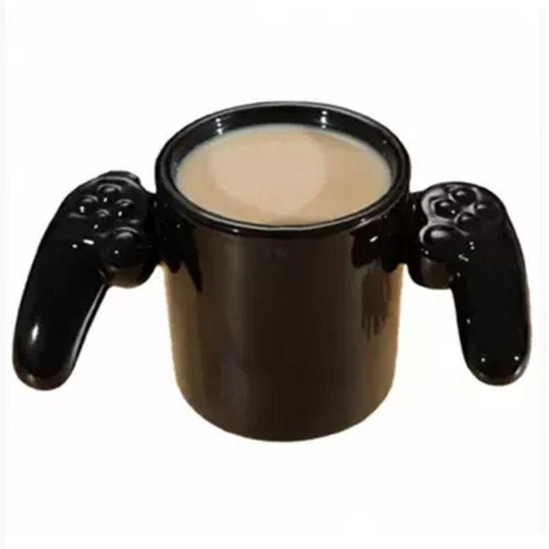 Personalized Creative Gamepad Shape Coffee Cup "Game Over" Letter Print Bottom
