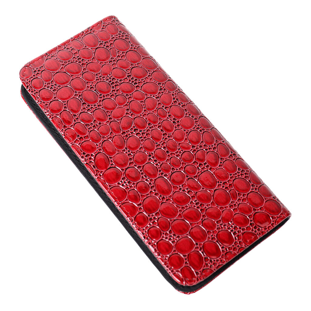 PU Leather Scissors Holder Pouch Case Bag for Salon Barber   Red