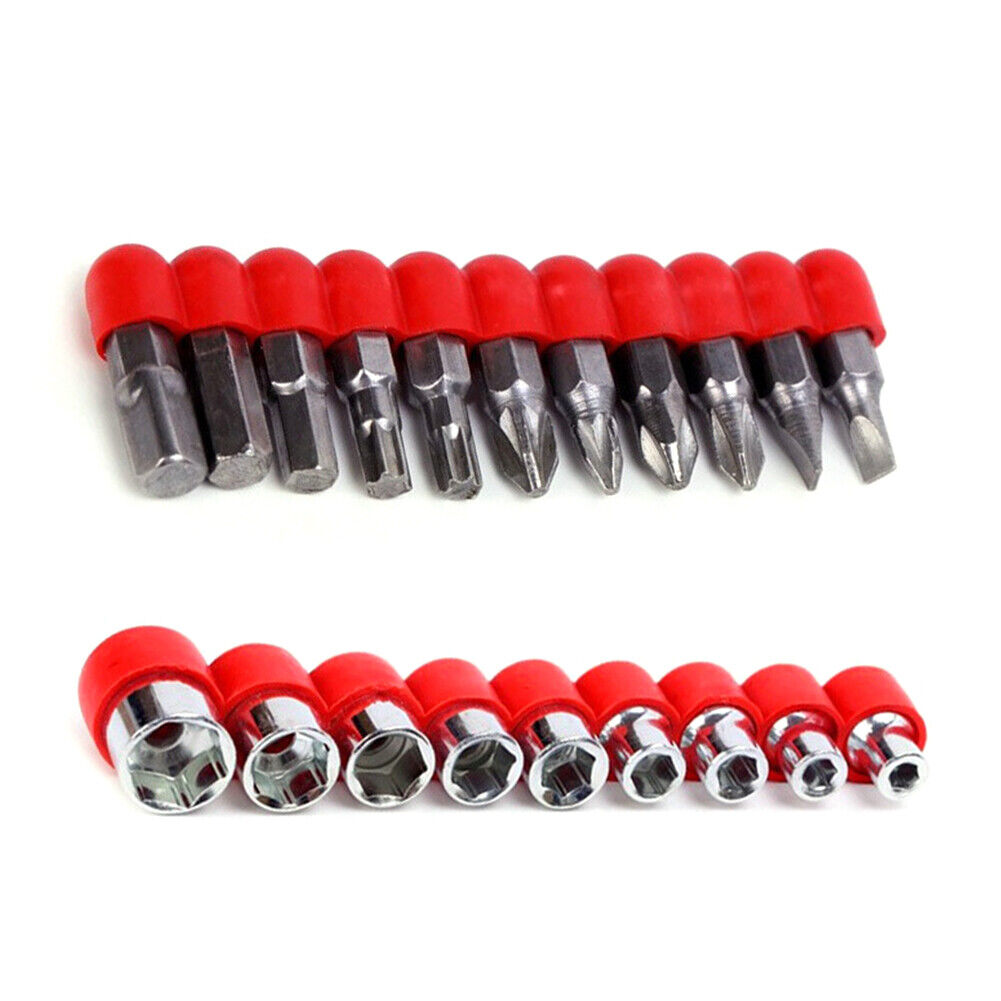24pcs T-Handle Screwdriver Set Bits with Hex Head Drill Head Kit w/Sockets