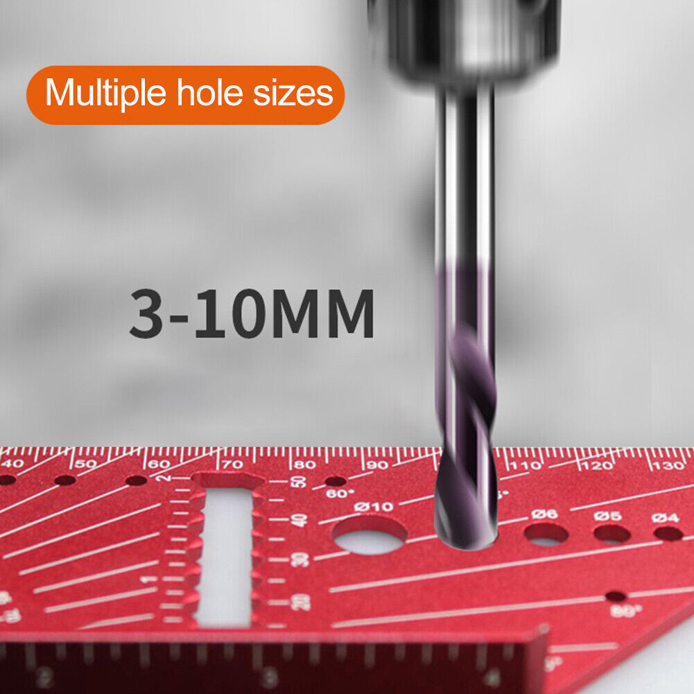 45 90 Degree Aluminum Alloy Angle Ruler Woodworking Measuring Wooden Square