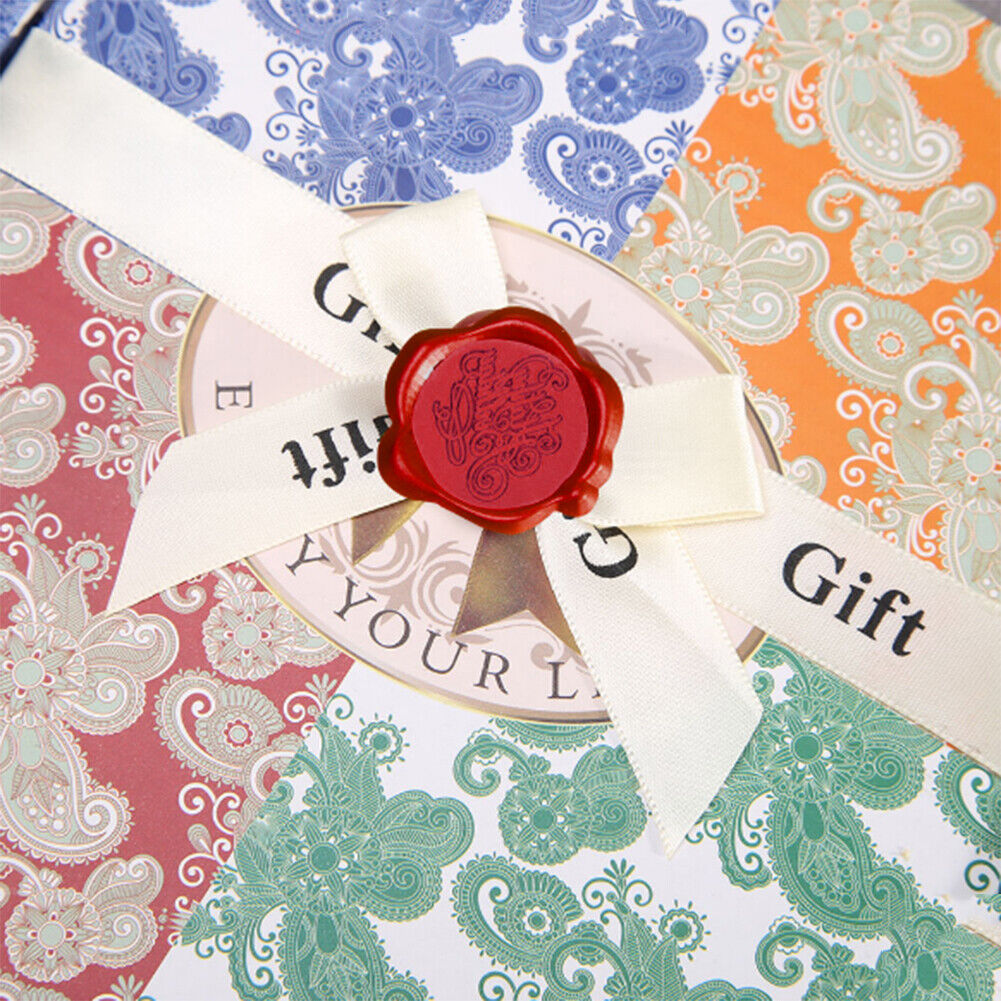 Fire Paint Seal Set Sealing Wax Stamp DIY Stamps Cards Craft with Ribbons