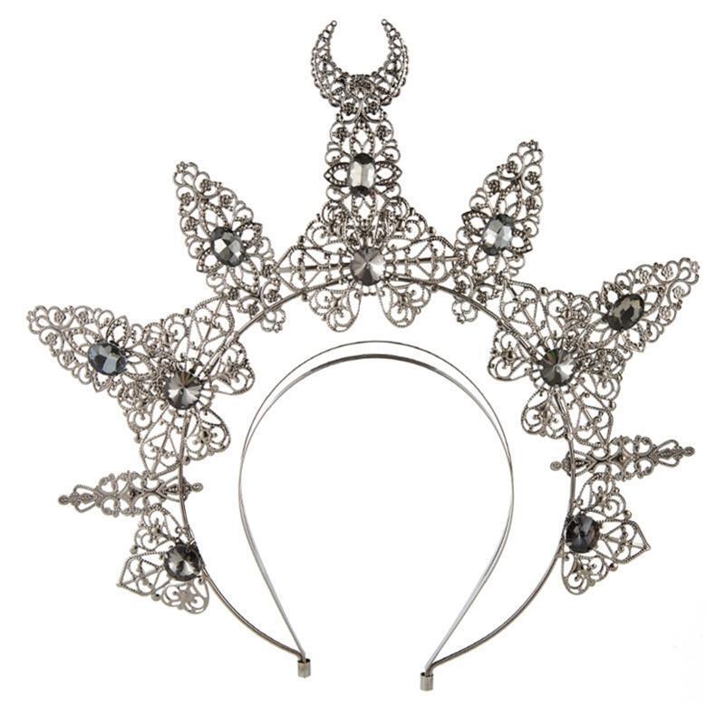 Lolita Halo Crown Headband For Women Baroque Tiara Crown Mary Halo Crown