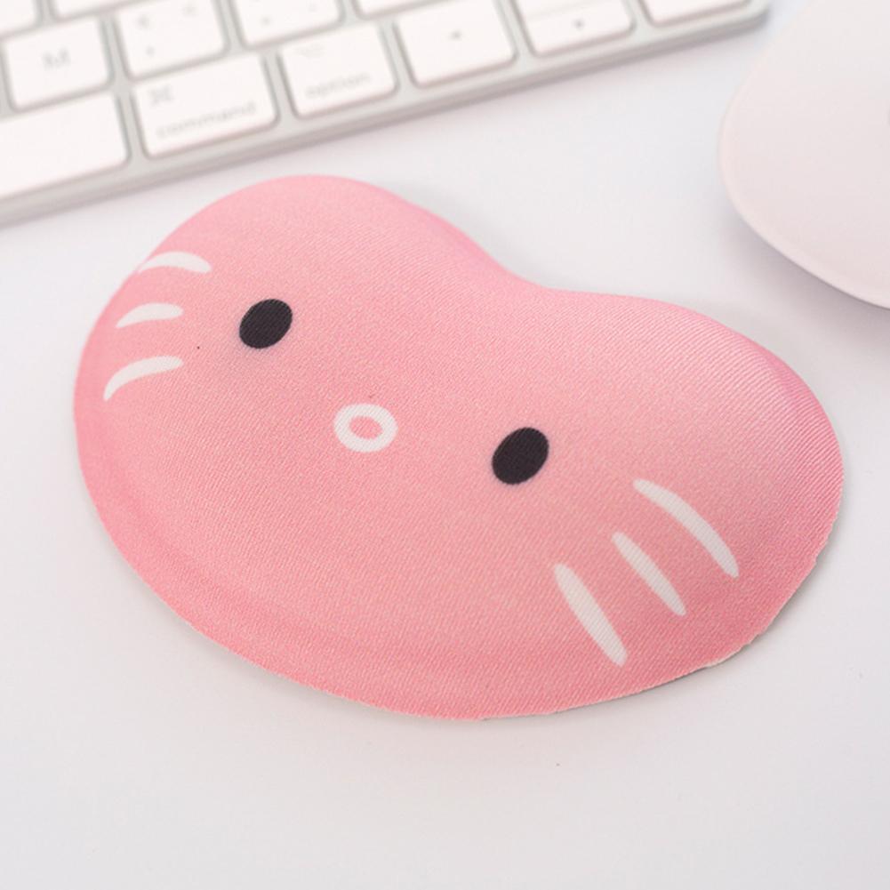 Cartoon Cat Silicone Wrist Rest Mouse Pad Desktop PC Hand Support Cushion