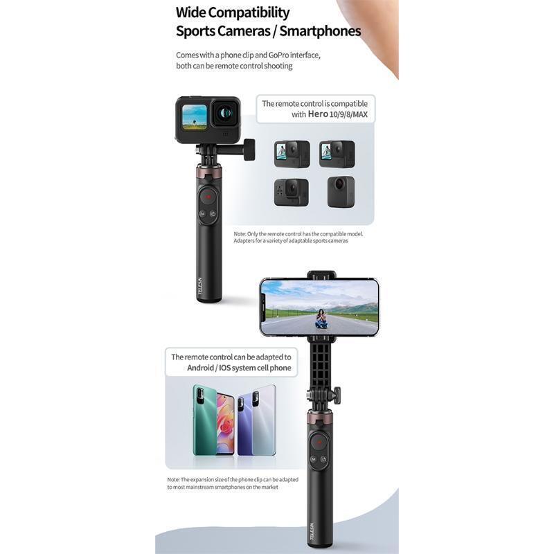 Extendable Selfie Stick Tripod Stand Gimbal Stabilizer for Most Smartphones