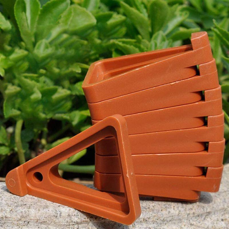 12pcs Garden Plant Flower Pot Feet Stand Invisible Risers Toes Lifters Triangle