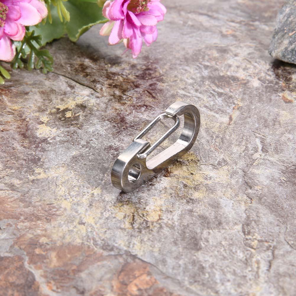 Titanium Ti TC4 Outdoor Key Carabiner Keyring Keychain Holder (Ti Color)