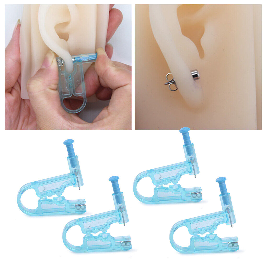 10 pcs Safety Asepsis Disposable Ear Studs Piercing Gun Unit Piercer Tool Kit Li