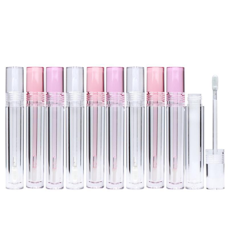 10pcs 5.5ml Empty Lip Gloss Tube Clear Lip Balm Bottle Refillable Container