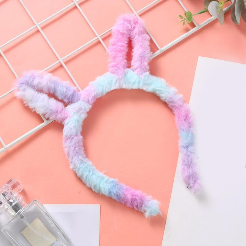 Funny Cat Ears Headband Gradient Color Hairbands Cute Christmas Party Hair Decor