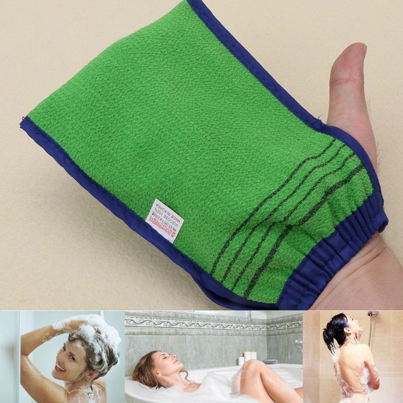 Shower Spa Exfoliator Double-sided Bathing Glove Body Cleaning Scrub Mitts
