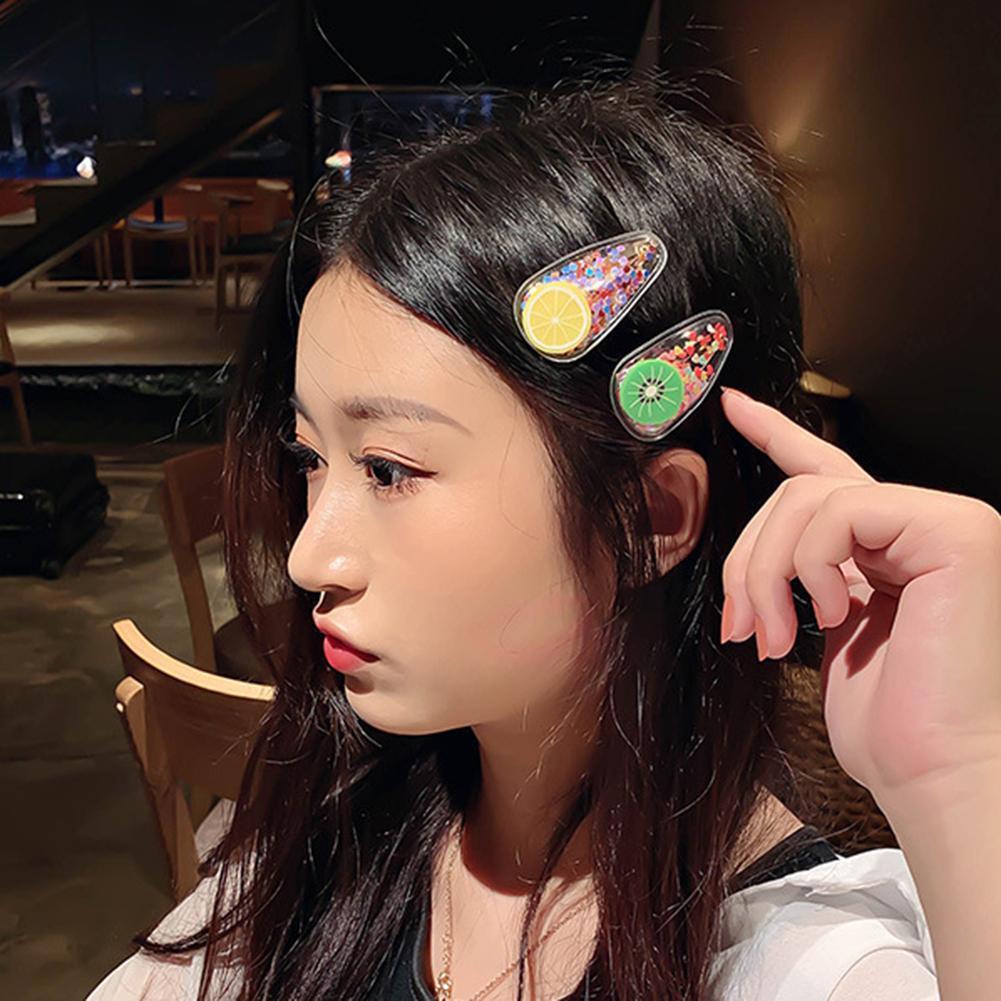 5pcs Fruit Sequin Hair Clip Korean Candy Color Women BB Hairpin (Style 3)