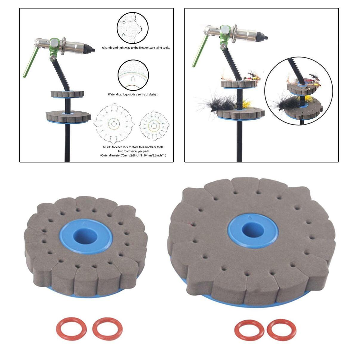 2Pcs Fly Tying Vice Drying Racks Holder Hooks Station Accessories Soft Clamp