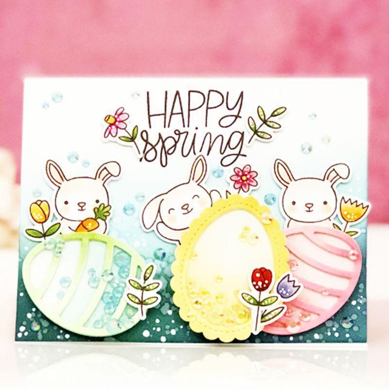 Hollow Easter Egg Metal Cutting Dies Stencil Scrapbooking DIY Album Stamp Paper