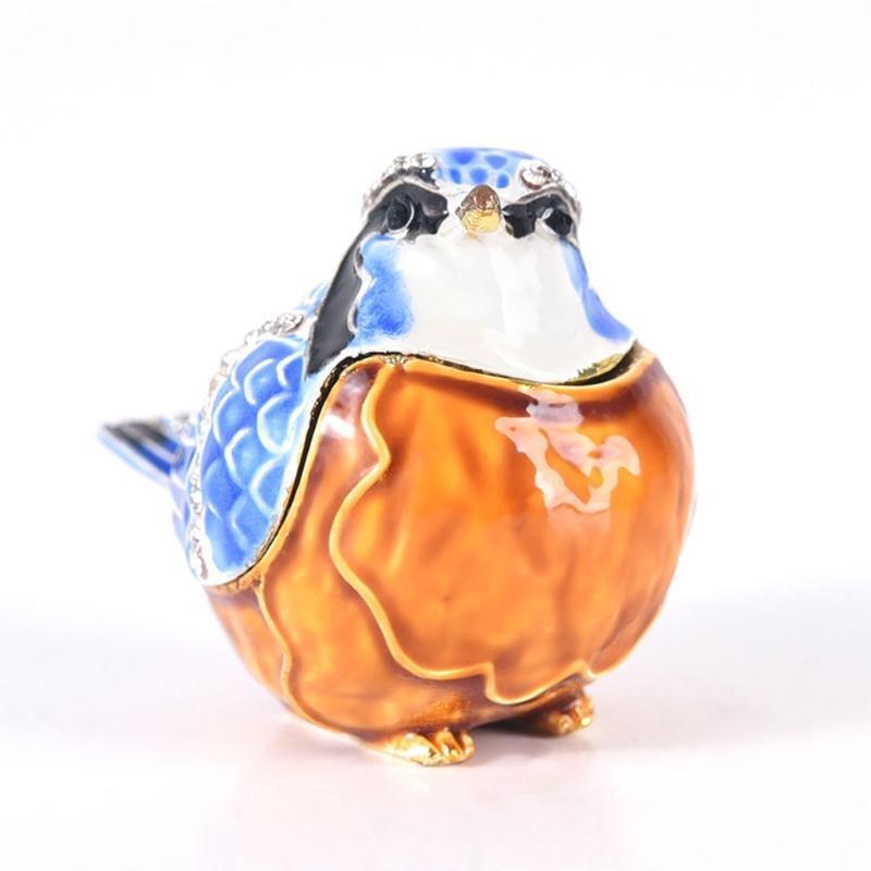 Enameled Trinket Box Collectable Wedding Jewelry Ring Organizer Gift for Friend