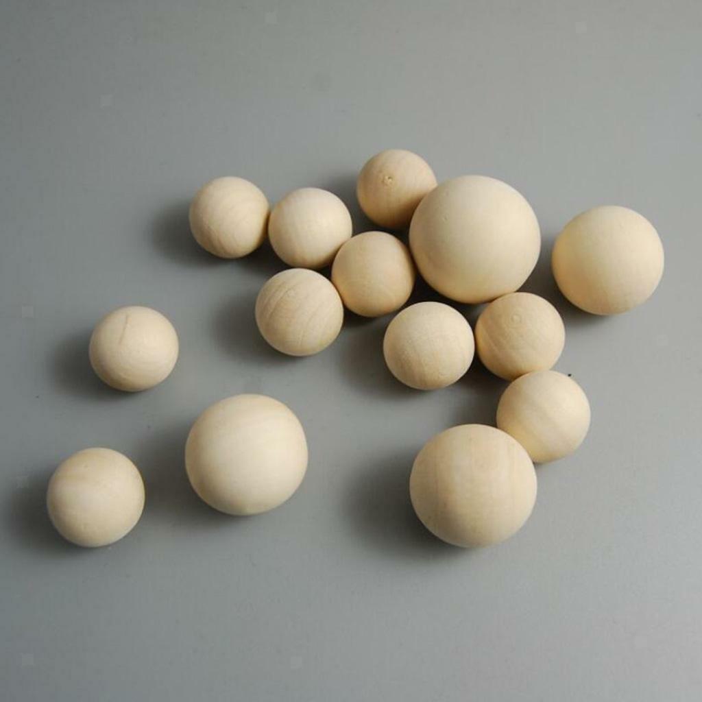600x  Round Wooden Loose  Ball Bracelet Jewelry Making Findings