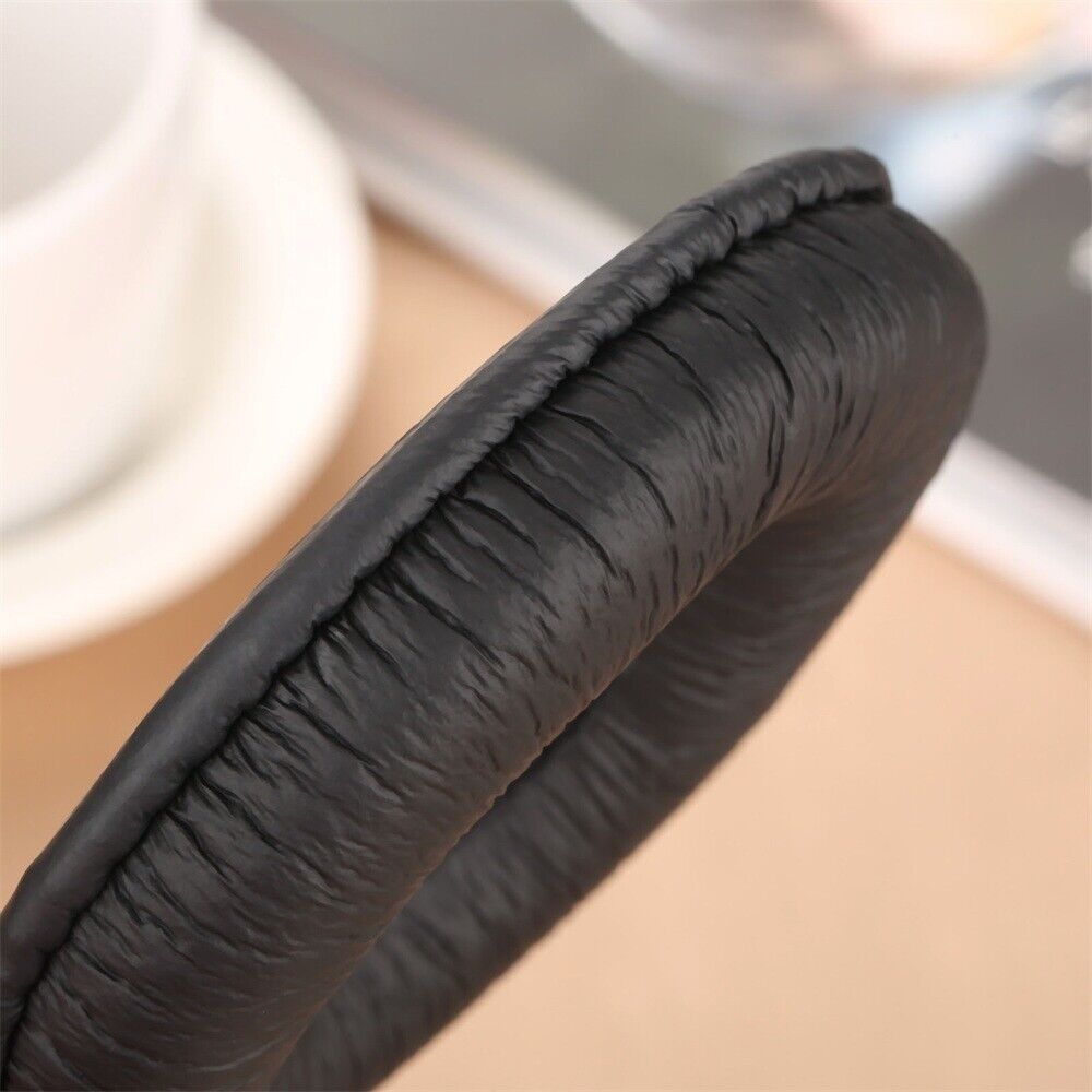 1×Black Leatherette Ear Cushion Kit Cover For Headphones Panasonic RP-HT161
