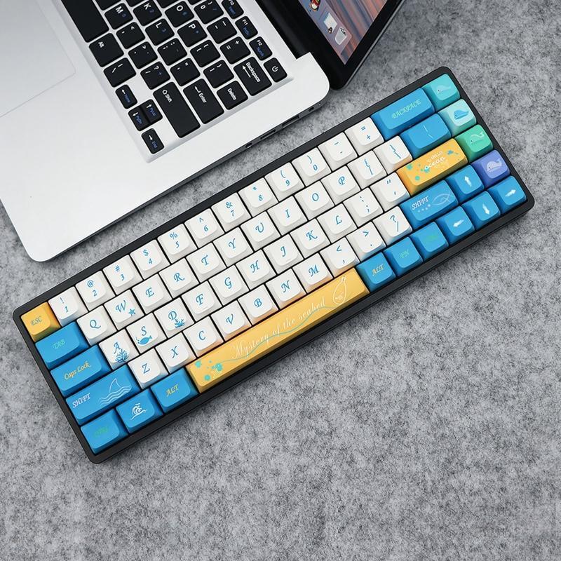 Ocean Trip Keycaps Dye Sub PBT XDA Keycap for GK61/64/68/ 87/104/108 Mechanical