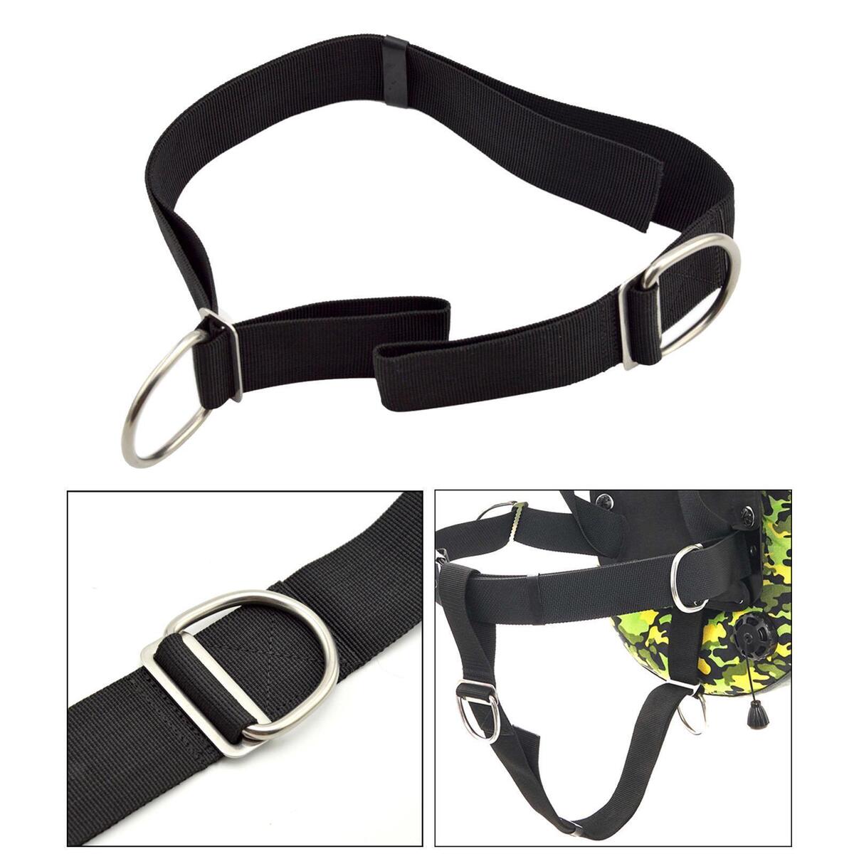 Premium Dive Crotch Strap with Loop 50mm Crotch Straps BCD Accessory Black