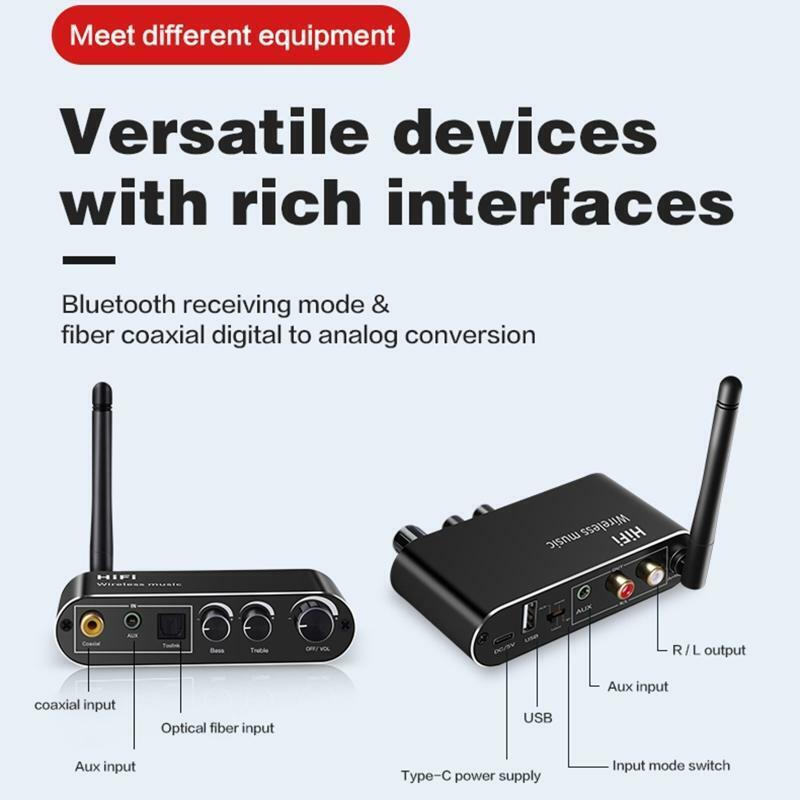 Audio Adapter Universal AUX RCA Ports Stable Performance Audio Receivers