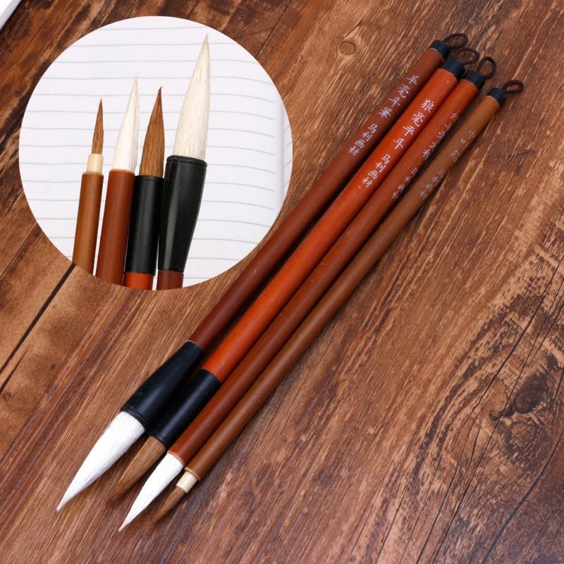 4Pcs Pro Chinese Brush Kit Beginner Calligraphy Pen Eco-friendly Hair for Kids