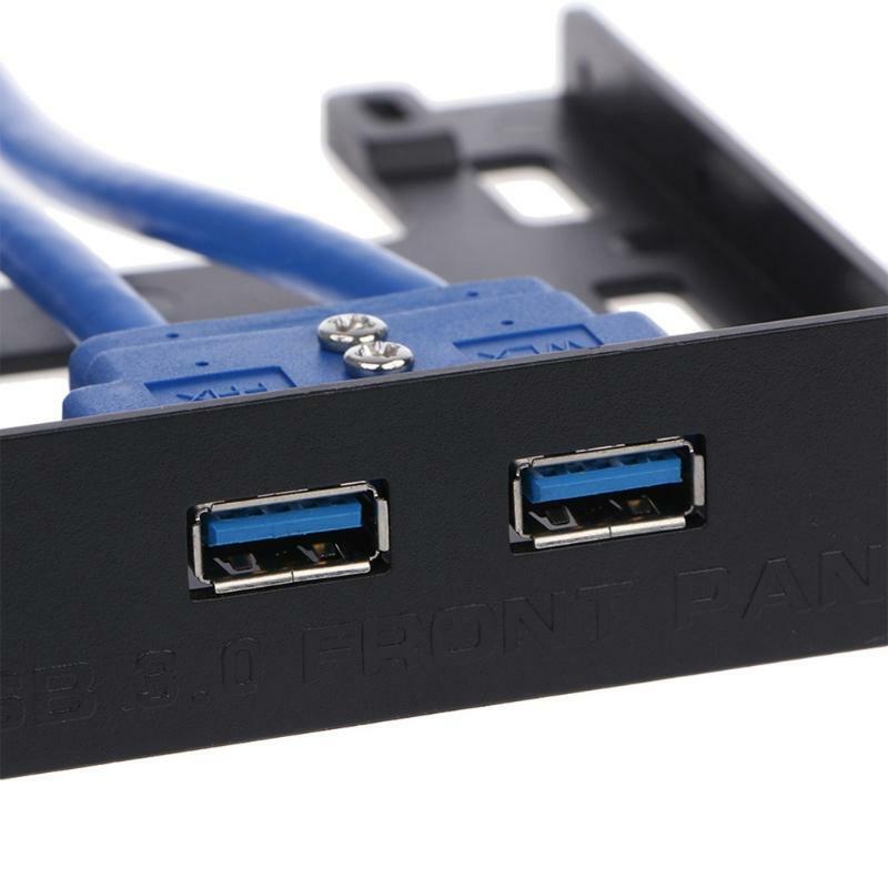 20 Pin 3.5" Floppy Bay Front Panel 2 Ports USB 3.0 Expansion Adapter Connector