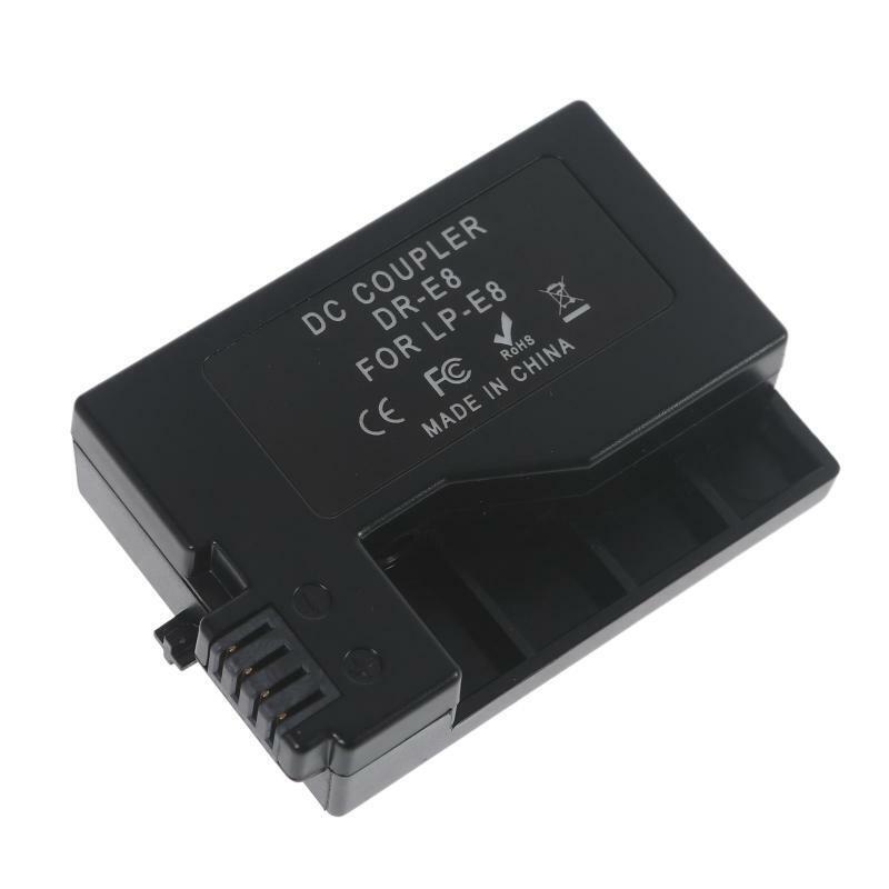 Type-C to LP E8 Dummy Battery for EOS Rebel T2i T3i T4i T5i Camera Power Adapter