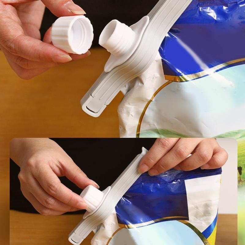 Food Bag Sealing Clips 2 Pcs Seasoning Clip with Lid  Moisture Seal Clamp