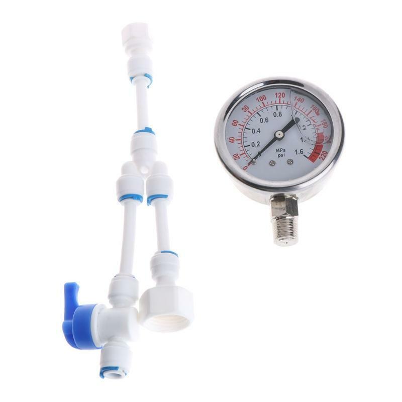2in1 Water Purifier Tap Pipes Pressure Gauge Test Meter 0-1.6MPA Anti-vibration