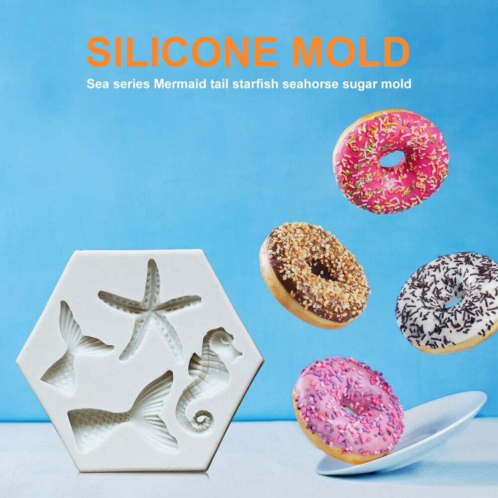 Sea Animals Cake Molds Silicone Fondant Mould Pastry Decoration Baking Tray