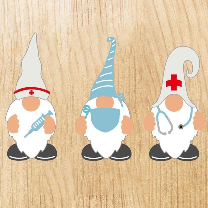 Three Doctor Gnome Dwarf Carbon Steel Cutting Dies DIY Scrapbooking Photo Album