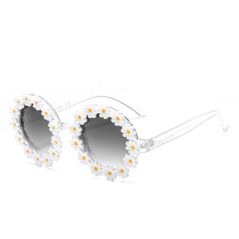 Classic Daisy Round Sunglasses Classy Women/Men Mirror Sun Glasses UV400