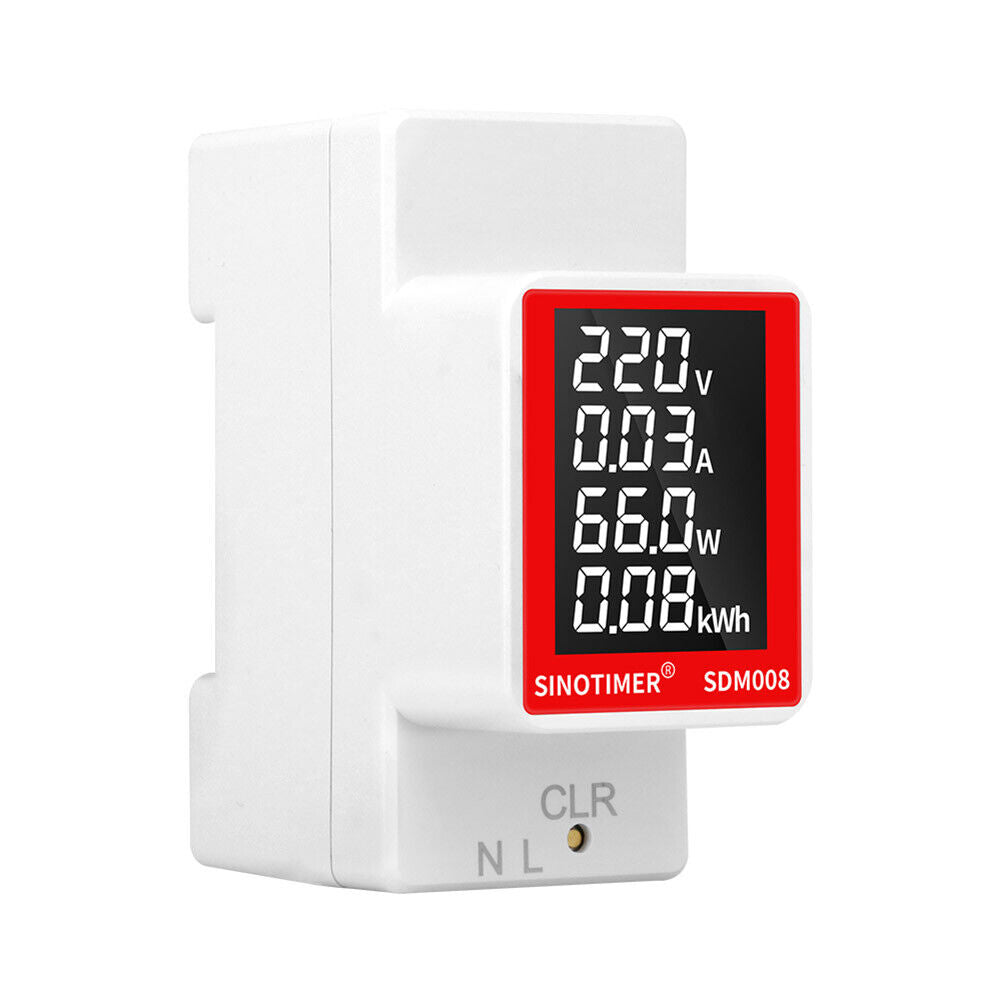 SDM008 Digital Wattmeter kWh Voltage Current Power Consumption Energy Meter