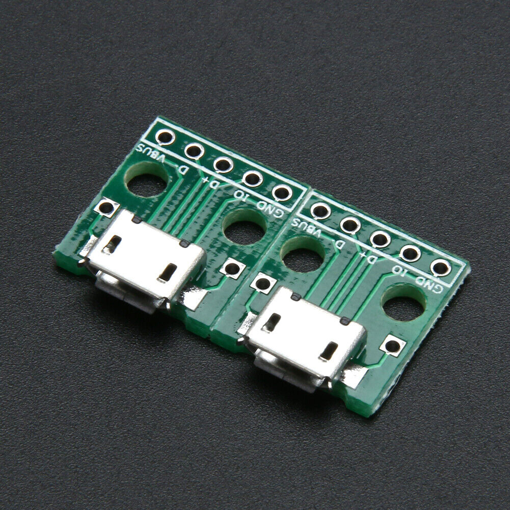 10pcs MICRO USB to DIP Adapter 5pin female connector B type pcb converter