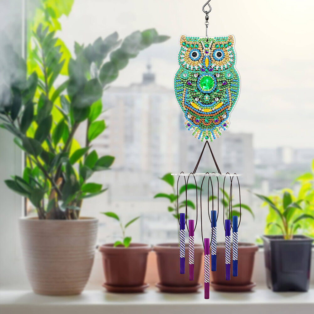 Acrylic Wind Chime Bell Pendant DIY Diamond Painting Home Decor (FLDZ07)