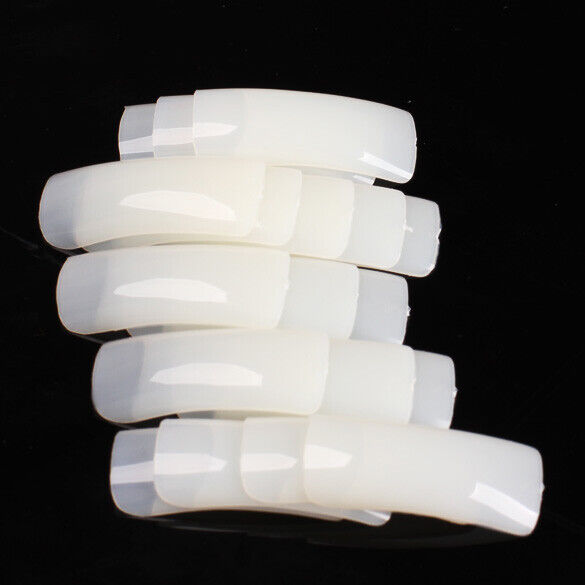 500pcs Nude White False Nail Art Design Tips French Acrylic UV Salon Design