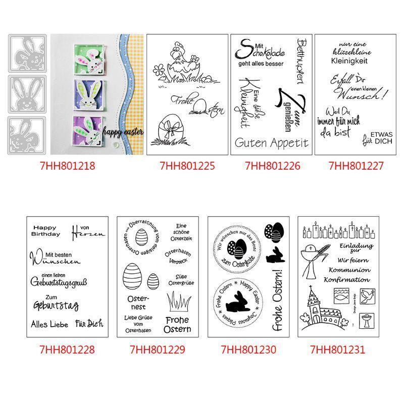 Easter Eggs DIY Silicone Clear Stamp Cling Seal Scrapbook Embossing Album Decor