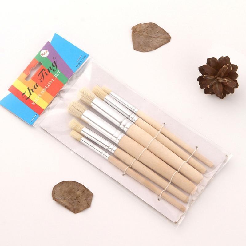 6 Pcs Premium Stencil Paint Brush Acrylic Paint Brush Set Ideal for Acrylic Oil