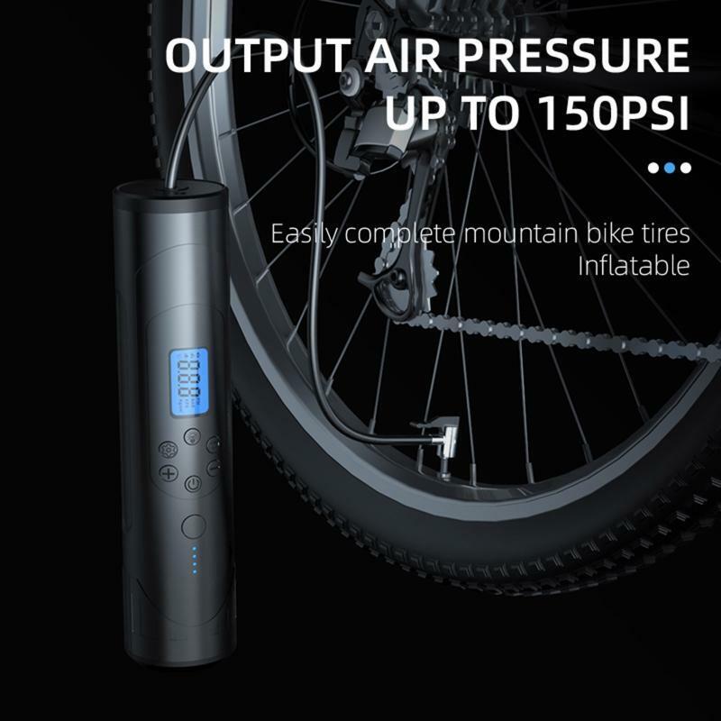 Fast Inflation Smart Air Pump Electric Tire Inflator Preset Tire Pressure