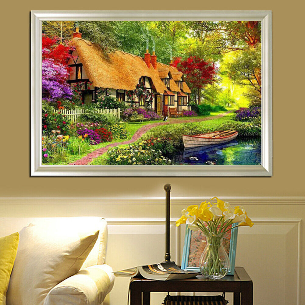 Garden Bungalow 5D Diamond DIY Painting Craft Kit Home Decor