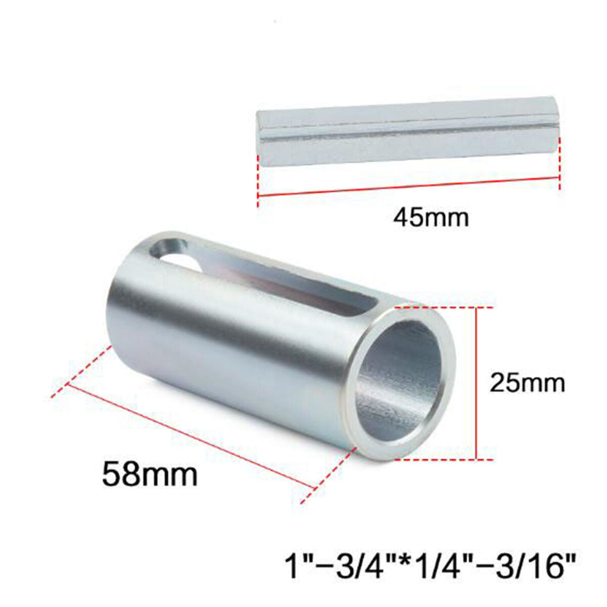 3/4" to 1" Inch W/STEP Key Gas Engine Pulley Crank Shaft Socket Adapter Parts