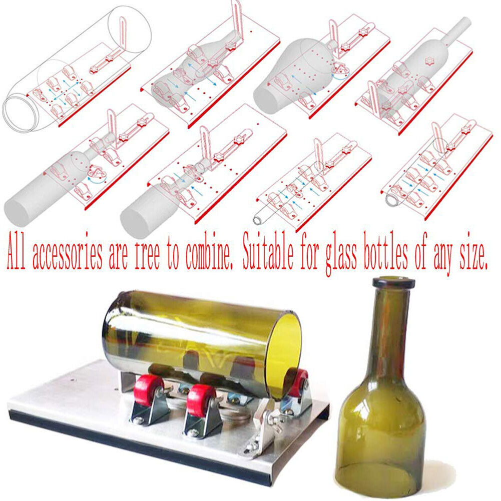Glass Bottle Cutter Set with Gloves Beer Wine Container Cutting Metal Tool