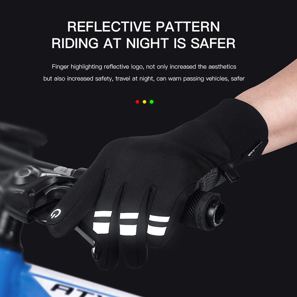 Winter Outdoor Sports Ski Cycling Gloves Touchscreen Windproof Warmer (XL)