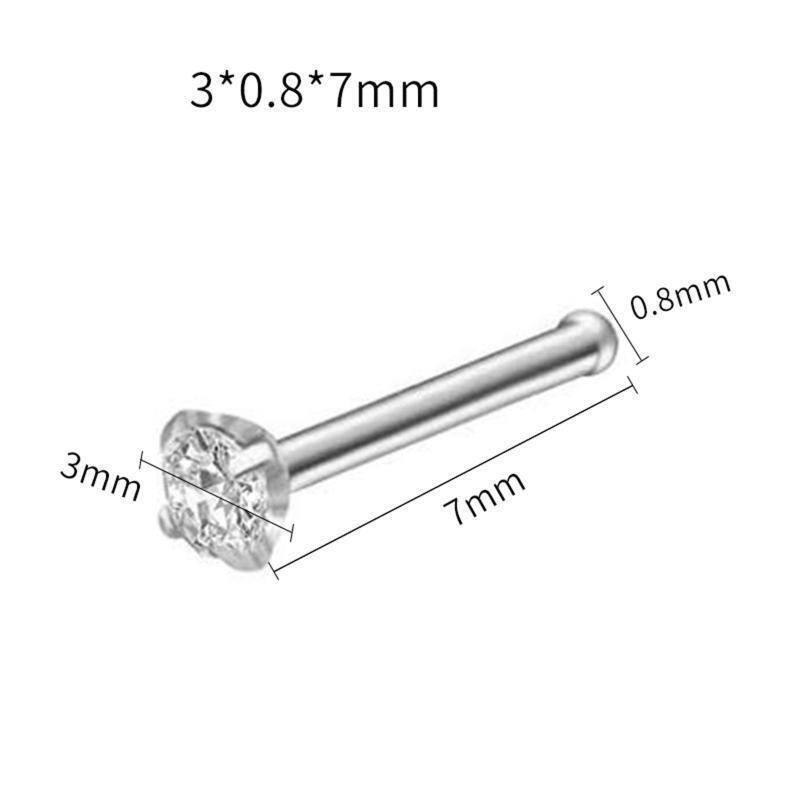 Stainless Steel Nose Rings Hoop Studs Cartilage Earrings Women Body Piercing