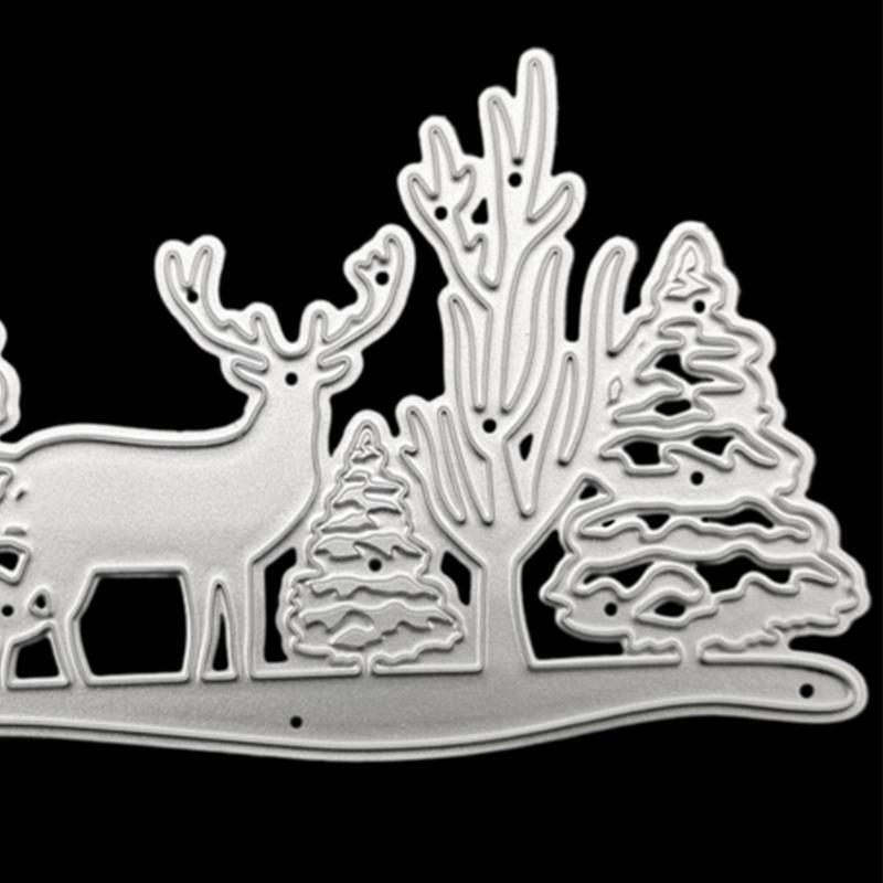 Exquisite Forest Deer Cutting Die Stencil Creative Paper Arts Cutting Template