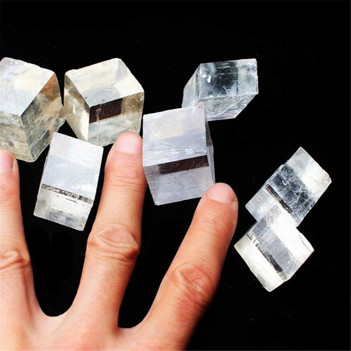 Natural Calcite Clear Crystal Ore Mineral Specimens Stone Optical Research